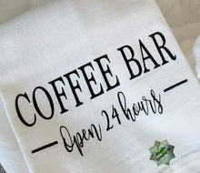 Load image into Gallery viewer, Flour Sack /Tea Towel ( Coffee Bar)