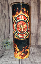Load image into Gallery viewer, Thin Red Line Firefighter Tumbler
