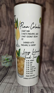 Drink Recipe Tumbler