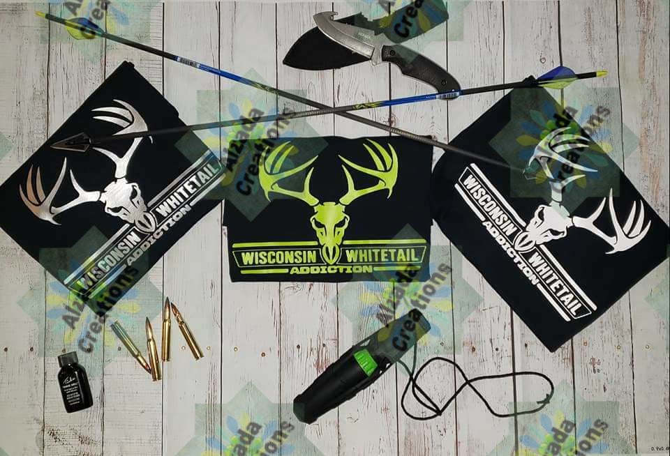 Wisconsin Whitetail Addiction( Neon Green Print)