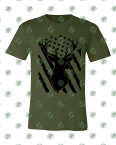 Deer Flag Mens Graphic T shirt