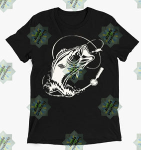 Mens Graphic T shirt Bass Fish