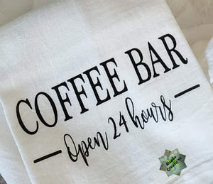 Flour Sack /Tea Towel ( Coffee Bar)
