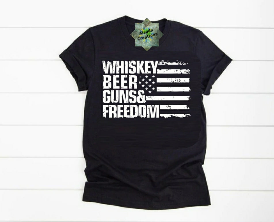 Whiskey Beer Guns Freedom