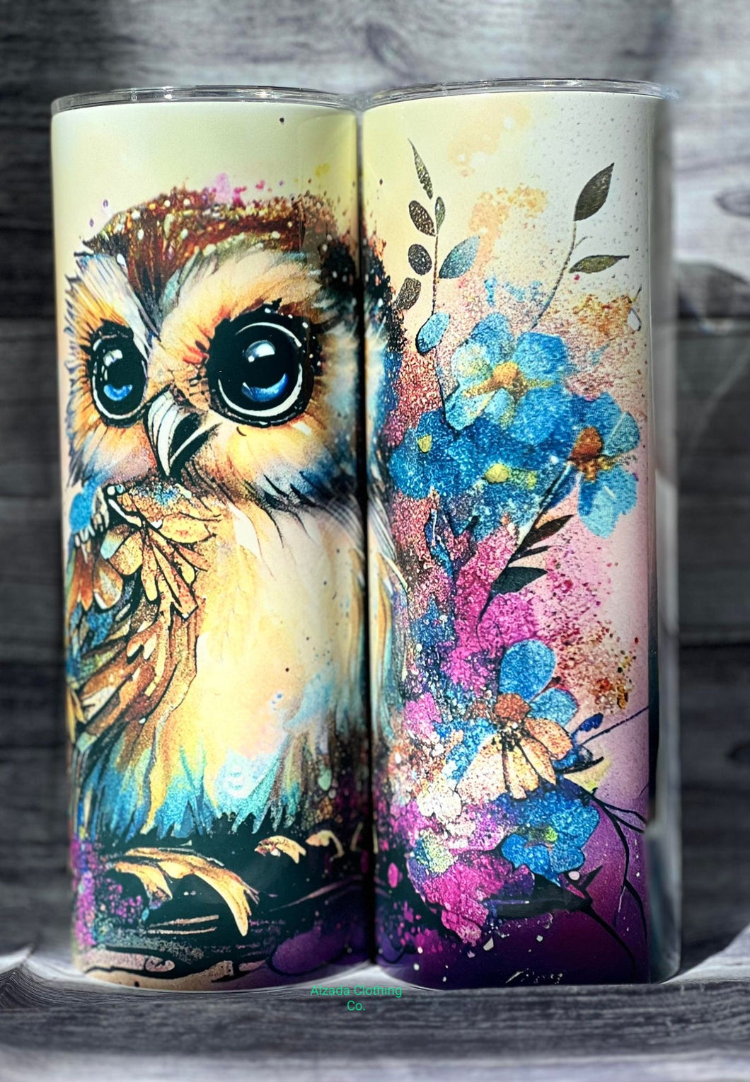 Owl Floral Tumbler