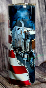 Semi Truck /Flag
