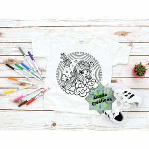 Unicorn Coloring Shirt (Youth)