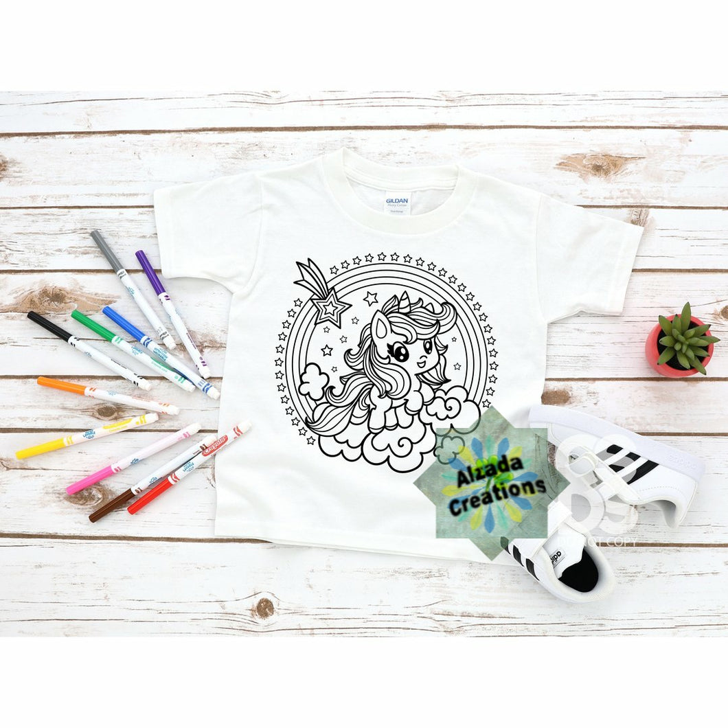 Unicorn Coloring Shirt (Youth)